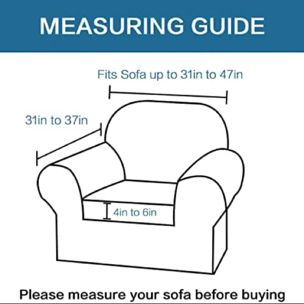 VERSAILTEX Stretch Chair Slipcovers 2 Pieces Armchair Cover Furniture Protector
